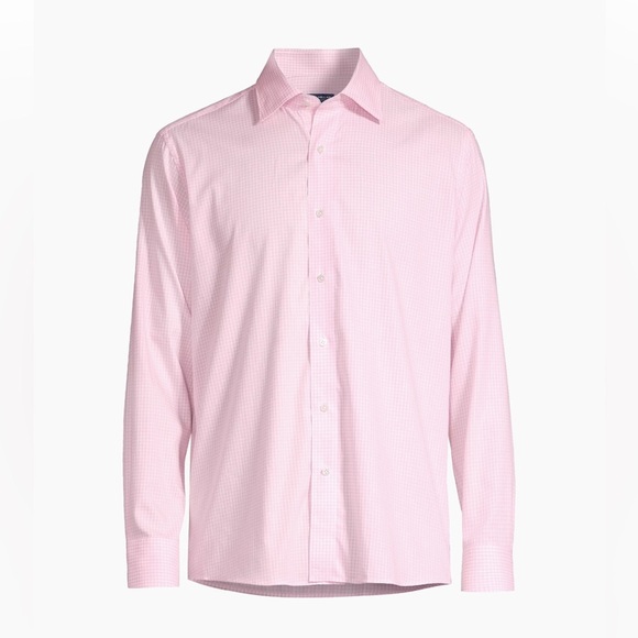 Peter Millar Summer Comfort Shirt Button Up Performance Pink Gingham Siz… - Picture 1 of 14